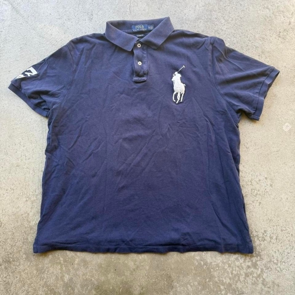 Vintage Polo Ralph Lauren Big Pong Number 3 Polo Shirt Preppy Classy